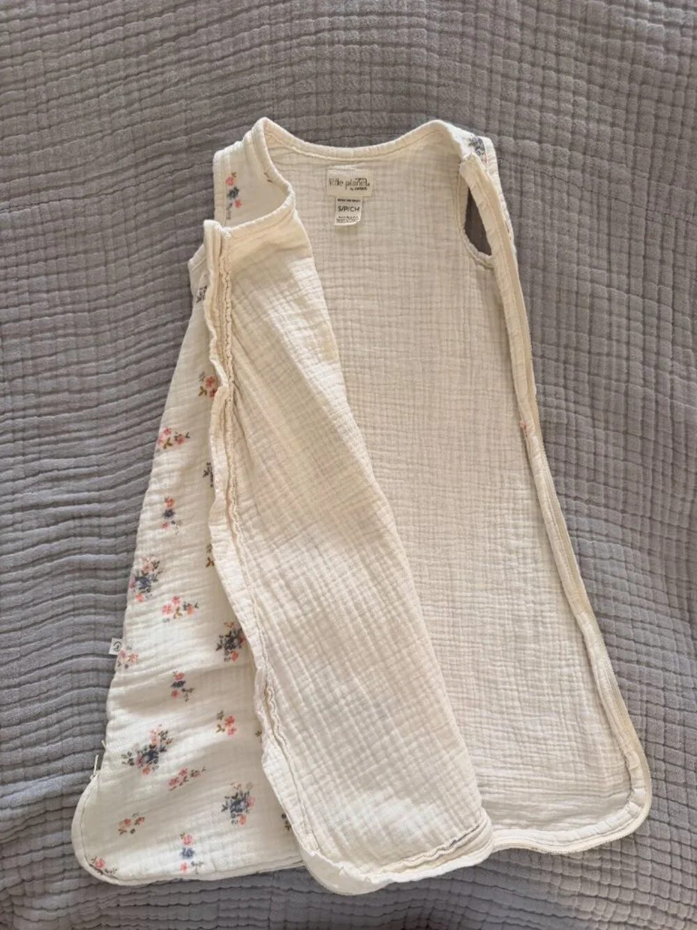 Little Planet (by Carters) Flower Print Muslin Sleep Sack - Size S (0-6 months)